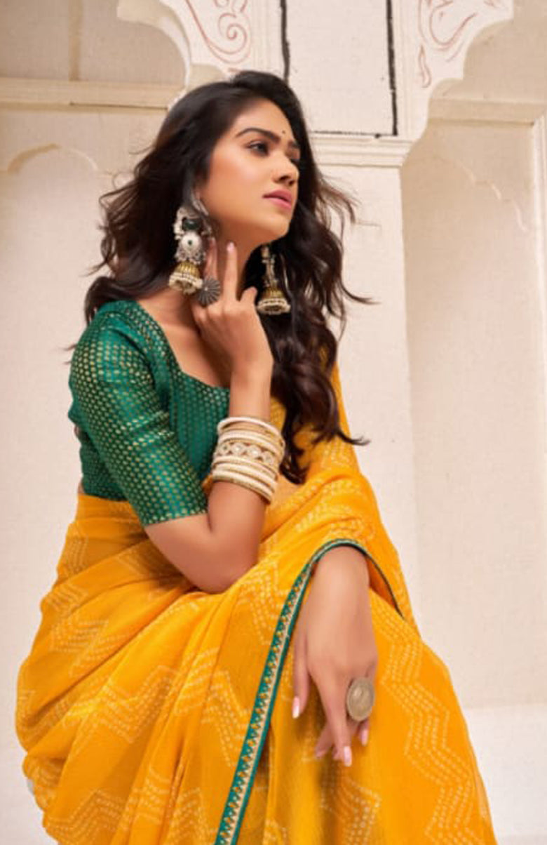 Sunshine Leheriya Saree