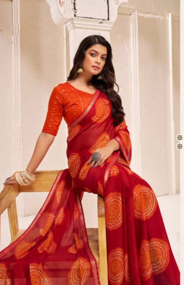 Bandhani Circle Saree
