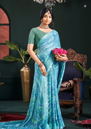 Vireza Crepe Saree For Daily Wear