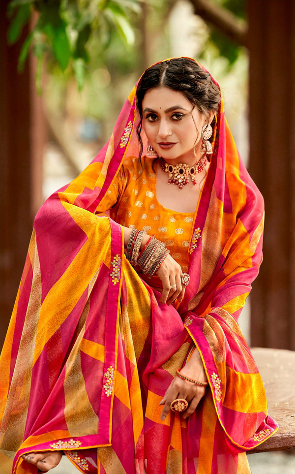 Rose Drift Georgette Saree for Daily Wear
