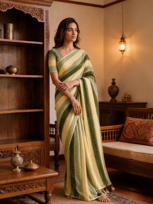 Mul Cotton Doore Zari Patta Saree