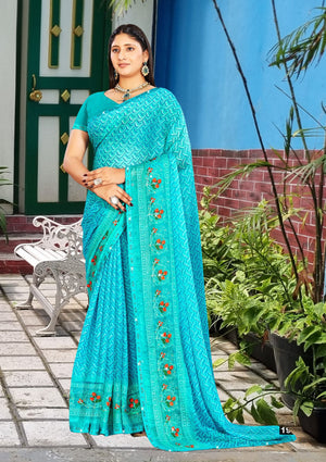 Avenza Chiffon Saree For Daily Wear
