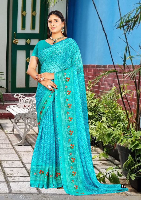 Avenza Chiffon Saree For Daily Wear