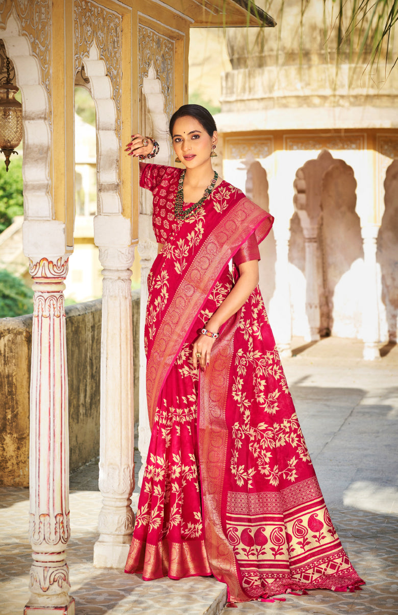 Flora Crepe Saree For Daily Wear