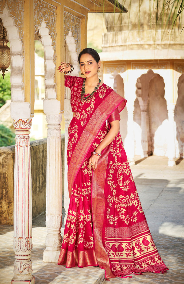 Flora Crepe Saree For Daily Wear