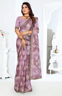 Elegant Multishade Satin Saree for Daily Wear