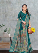 Moss Majesty Crepe Saree For Daily Wear