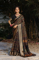 Tribal Grace Crepe Saree For Festive Wear