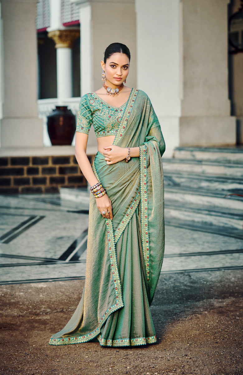 Plainza Satin Saree For Festive Wear