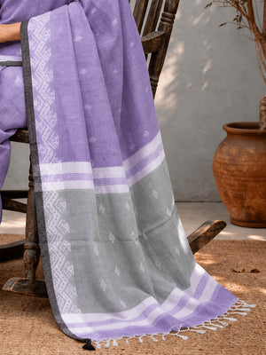 Woven Design Jute Cotton Handloom Jamdani Saree