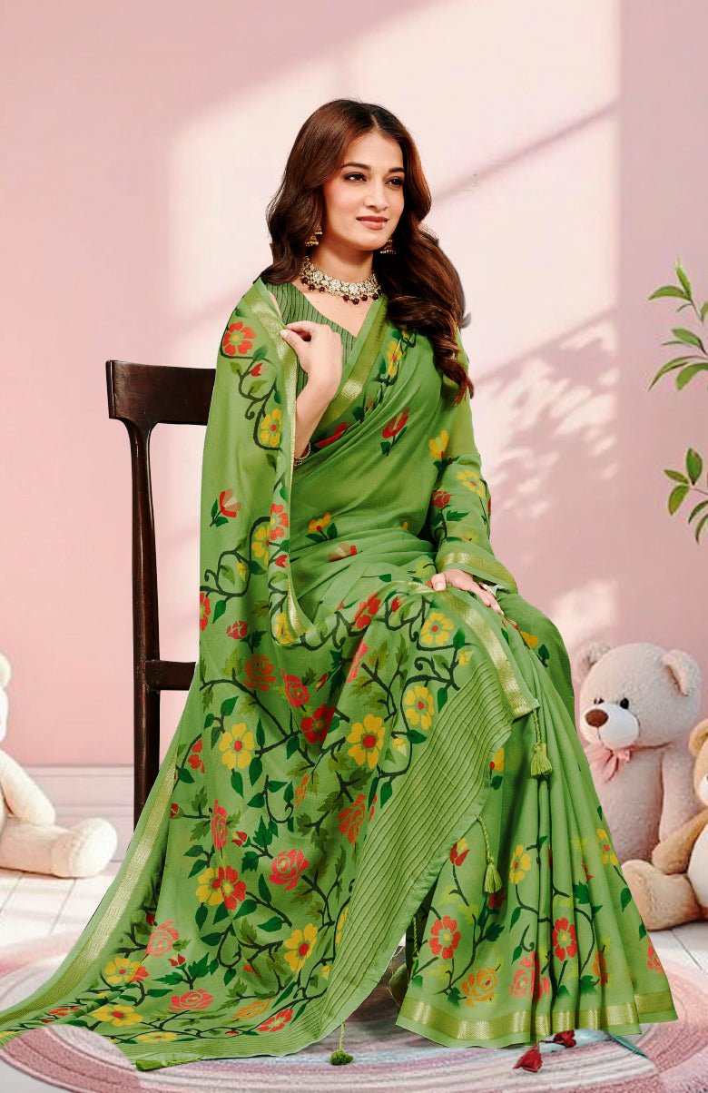 Classic Crepe Saree For Daily Wear