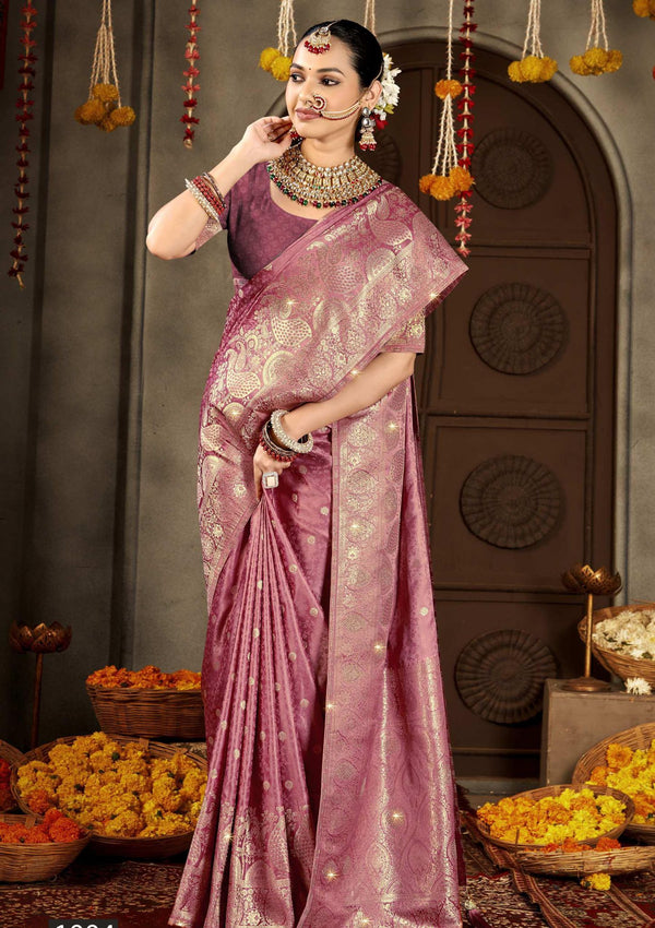 Satin Glowup Saree For Wedding Wear