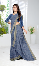 Printiva Crepe Saree For Semi Formal Wear