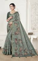Digital Printed Cotton Silk Blend Saree