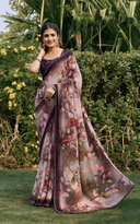 Elegant Weightless Chiffon Floral Digital Print Saree