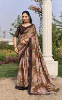 Elegant Weightless Chiffon Floral Digital Print Saree