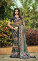Prism Print Swarovski Embellished Saree