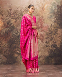 Dreamfall Satin Mushroo Silk Saree For Festive  Wear