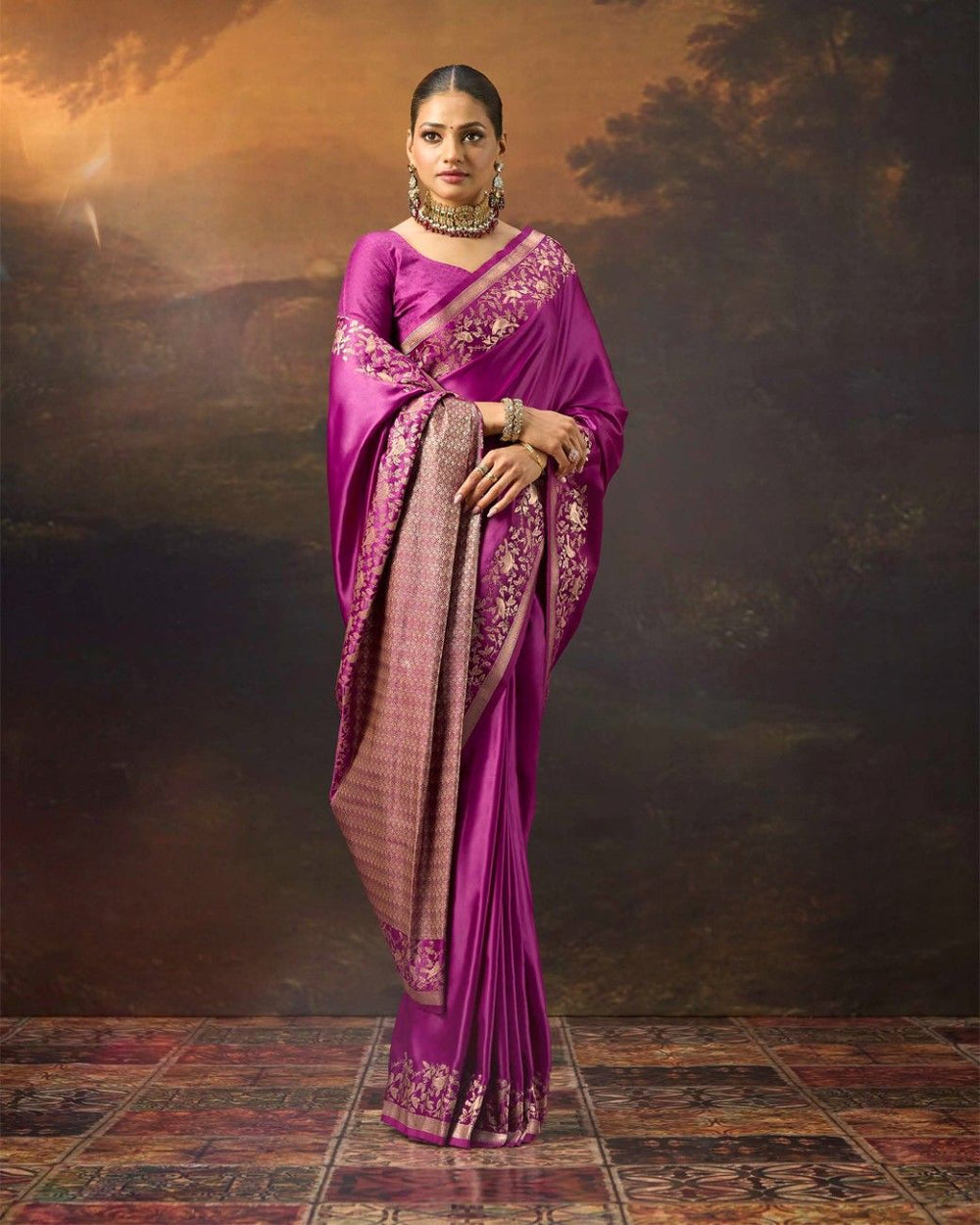 Mushroo Silk Dreamweave Saree For Festive Formal