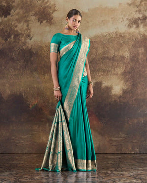 Timeless Muse Mushroo Silk Saree For Festive Formal Wear