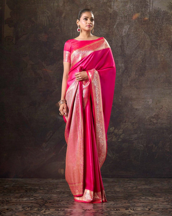 Ethera Mushroo Silk Saree For Festive Formal Wear