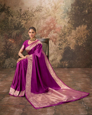 Mushroo Silk Celestia Saree For Festive Formal Wear
