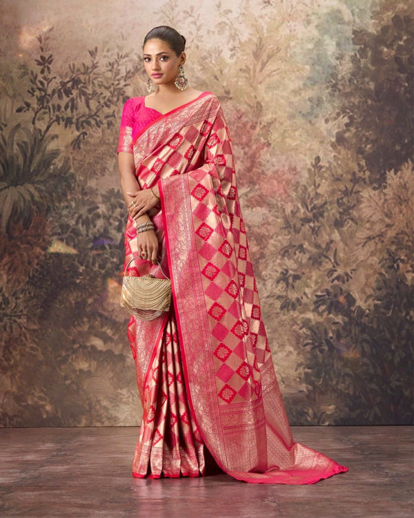 Mushroo Lunara Silk Saree For Festive Formal Wear