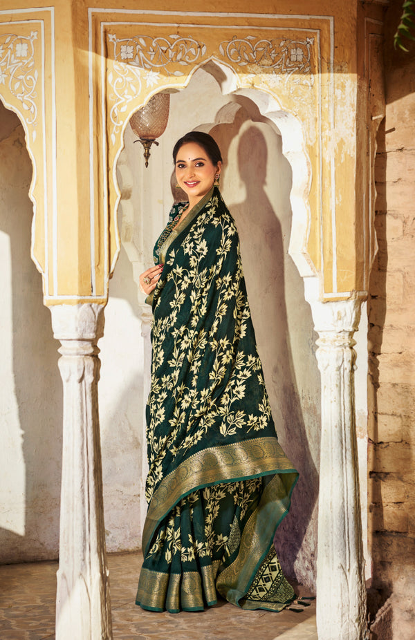 Flora Crepe Saree For Daily Wear
