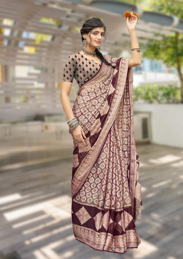 Glanzea Brasso Saree For Daily Wear