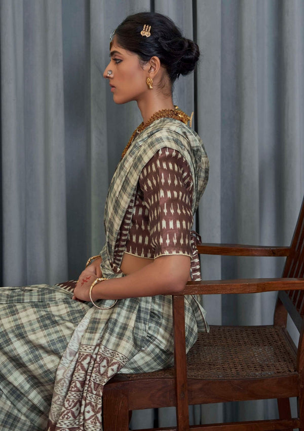 Linobloom Linen Saree for Wedding Wear