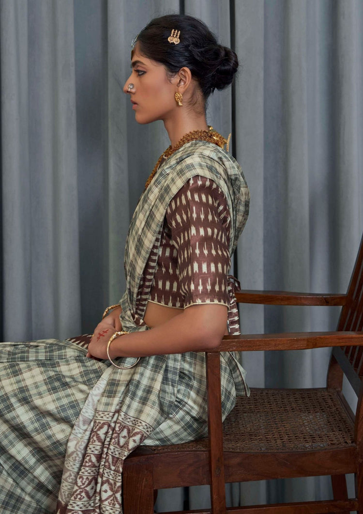 Linobloom Linen Saree for Wedding Wear