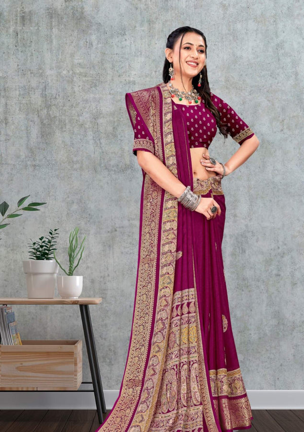 Moss Majesty Crepe Saree For Daily Wear