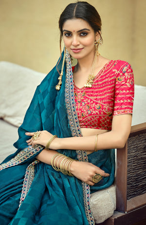 Zerina Satin Saree for Festive Wear