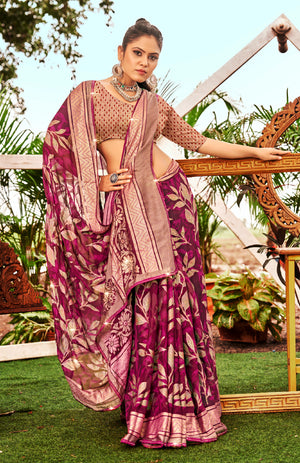 Vellura Brasso Saree For Festive Wear