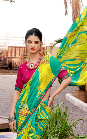 Blush Garden Georgette Saree for Daily Wear