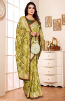 Elegant Texture Brasso Saree For Semi Formal Wear