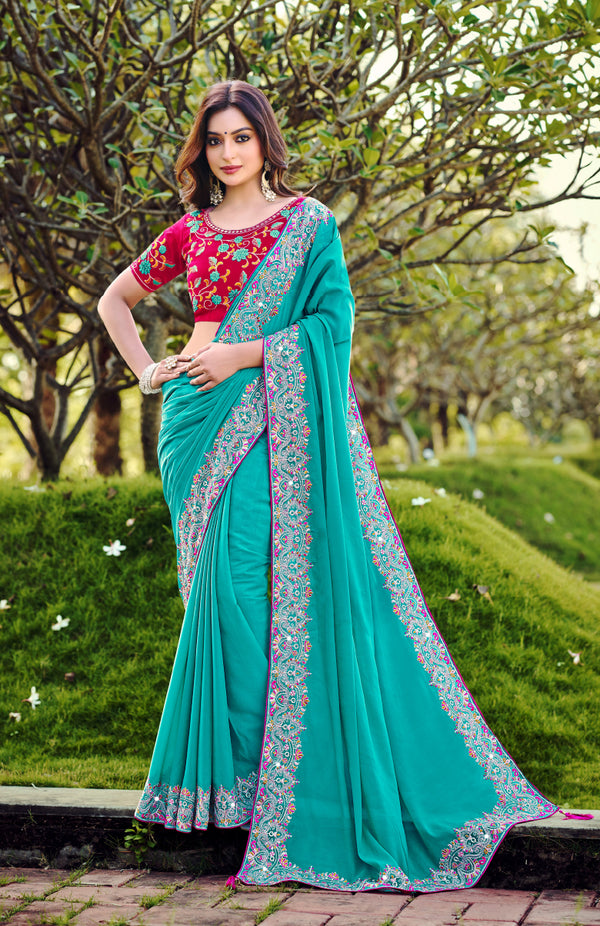 Alankar Georgette Saree For Wedding Wear