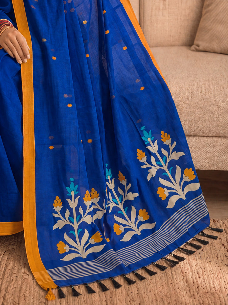 Floral Jute Cotton Handloom Jamdani Saree