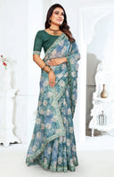 Elegant Multishade Satin Saree for Daily Wear