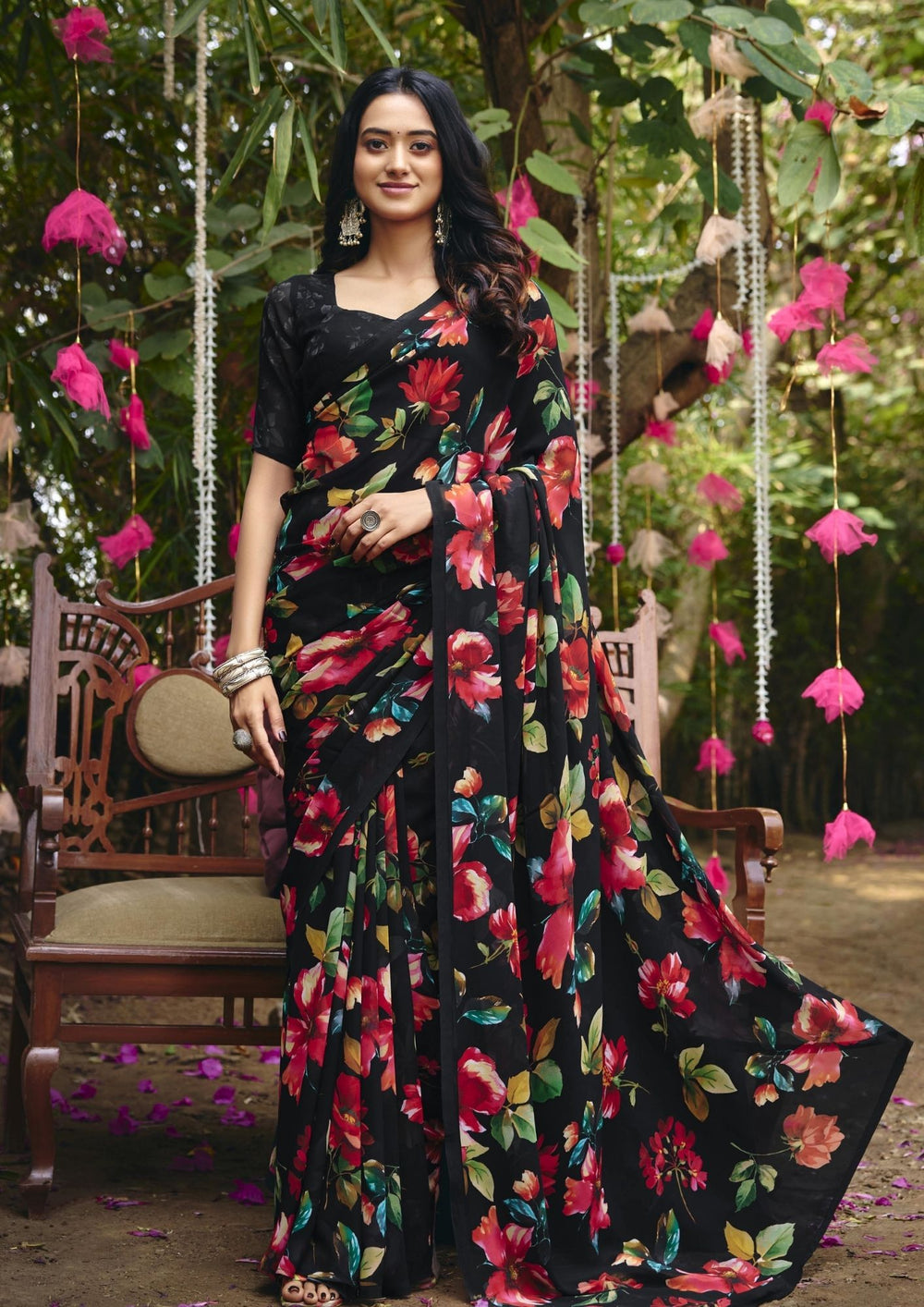 Bloomara Georgette Saree for Daily Wear