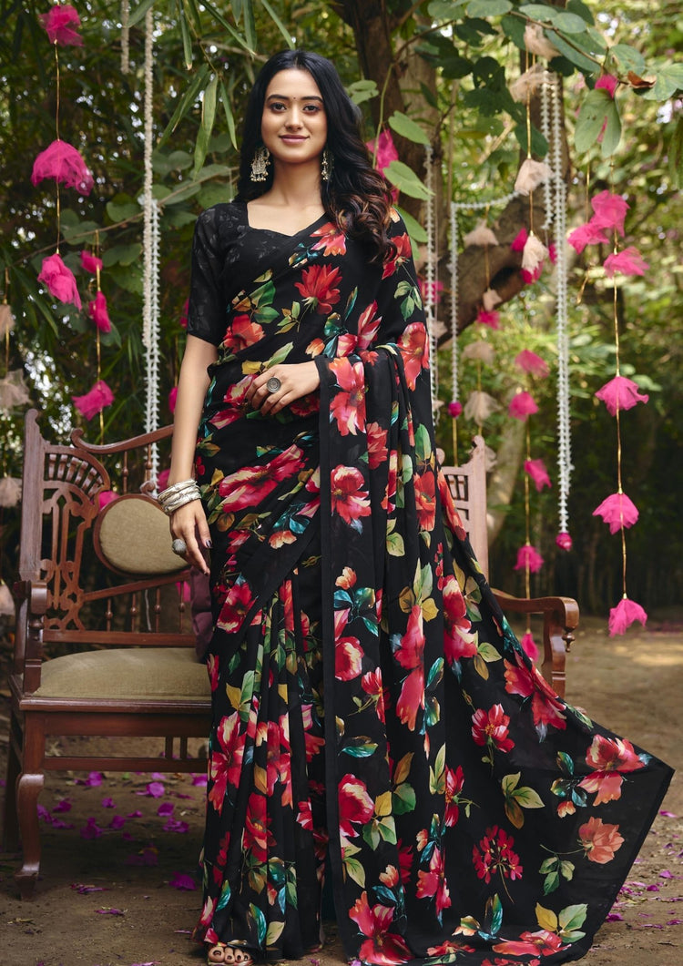 Bloomara Georgette Saree for Daily Wear