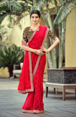 Zerina Satin Saree for Festive Wear