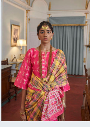 Linobloom Linen Saree for Wedding Wear