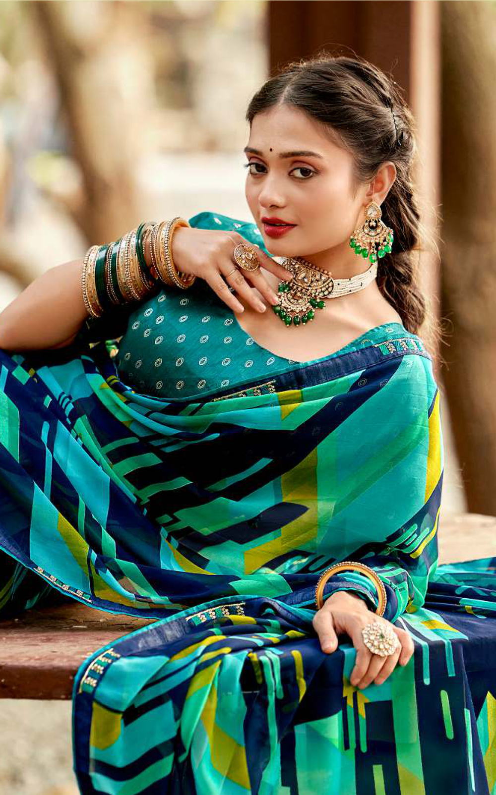 Petal Rain Georgette Saree for Daily Wear