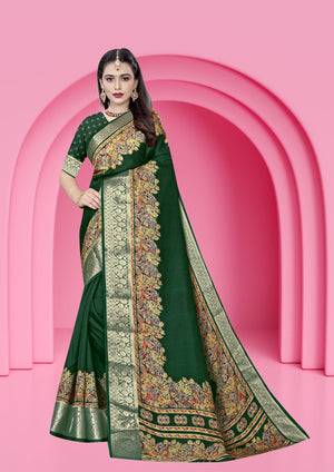 Vichitra Charm Silk Saree For Semi Formal Wear