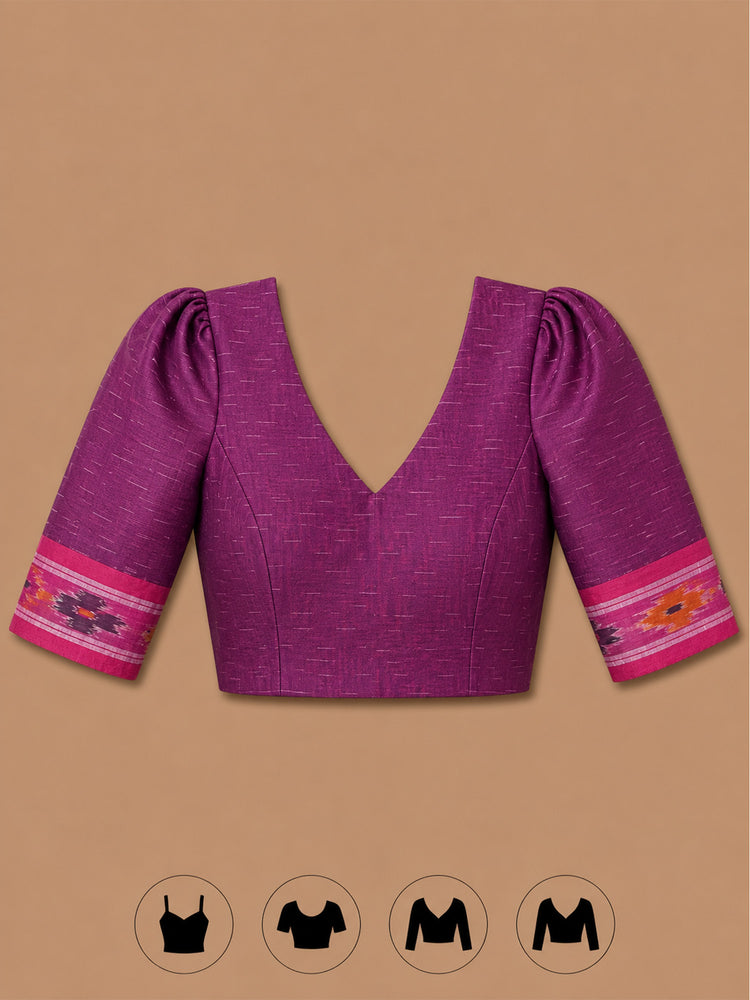 Soft cotton saree with body ikkat jharna checks weaving and double ikkat weave pallu