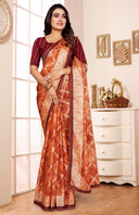 Elegant Texture Brasso Saree For Semi Formal Wear