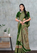 Moss Majesty Crepe Saree For Daily Wear