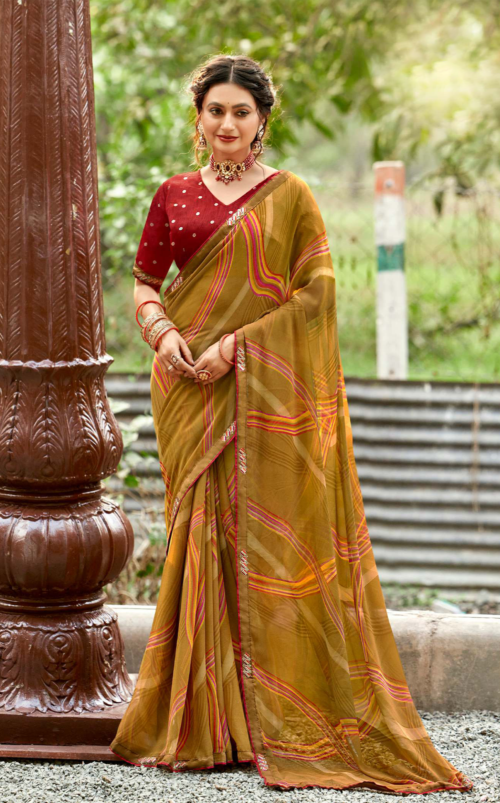 Bloom Style Georgette Saree for Daily Wear