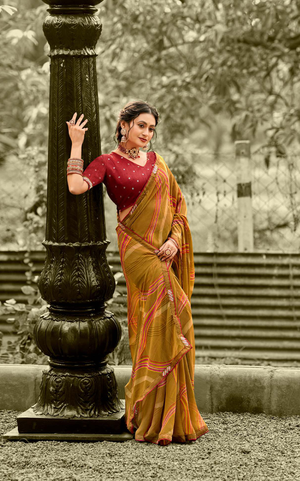 Bloom Style Georgette Saree for Daily Wear